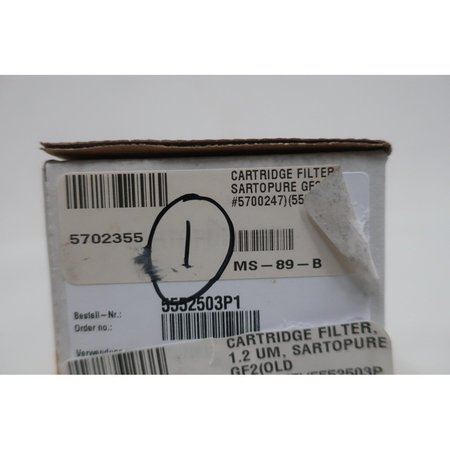 Sartorius High Performance Polypropylene Prefilter Cartridge 1.2Um Water Filter Element 5552503P1